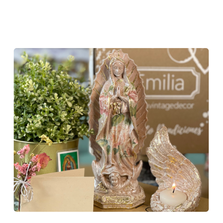Kit Virgen de Guadalupe Vintage Asistencia Exequial Memorias